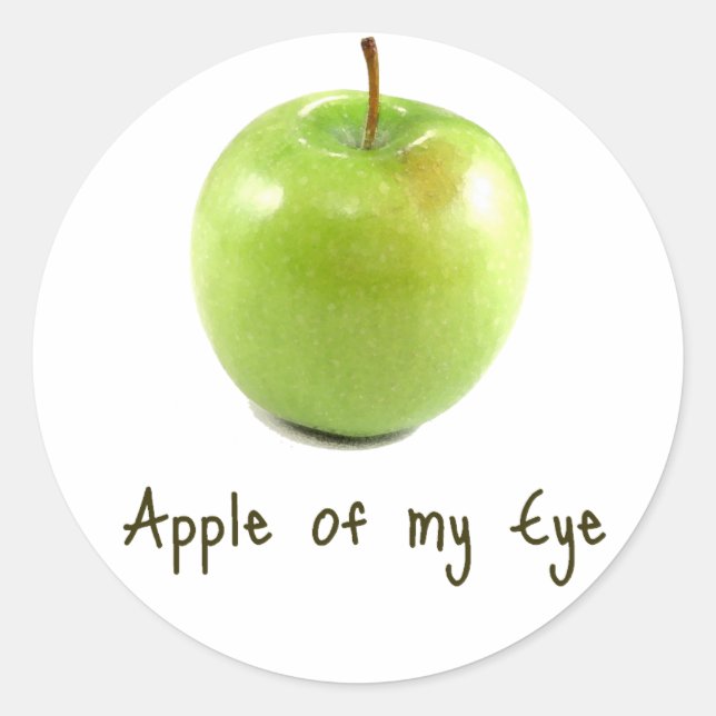 Apple of my Eye Classic Round Sticker (Front)