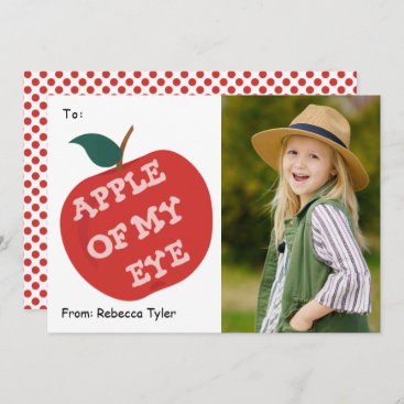 Apple of my Eye Classroom Photo Valentines Day Hol Holiday Card