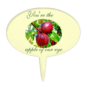 Apple Of My Eye Color Drawing Cake Topper