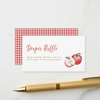 Apple of My Eye Diaper Raffle Enclosure Card