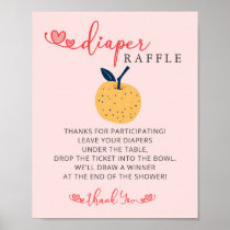 Apple Of My Eye Diaper Raffle Sign