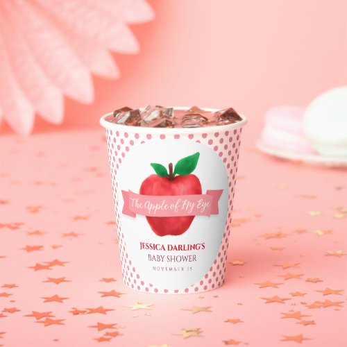 Apple of my eye fall  summer theme baby shower pa paper cups