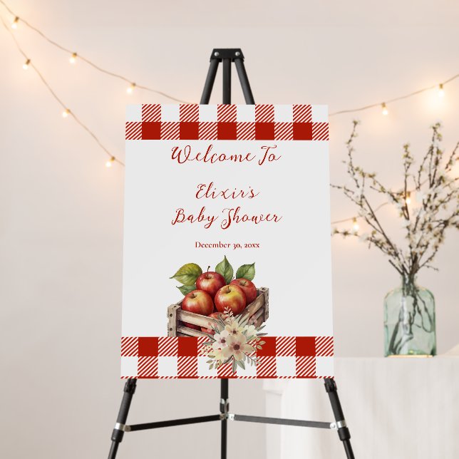 Apple of My Eye Orchard Baby Shower Foam Board (In Situ (Stand))