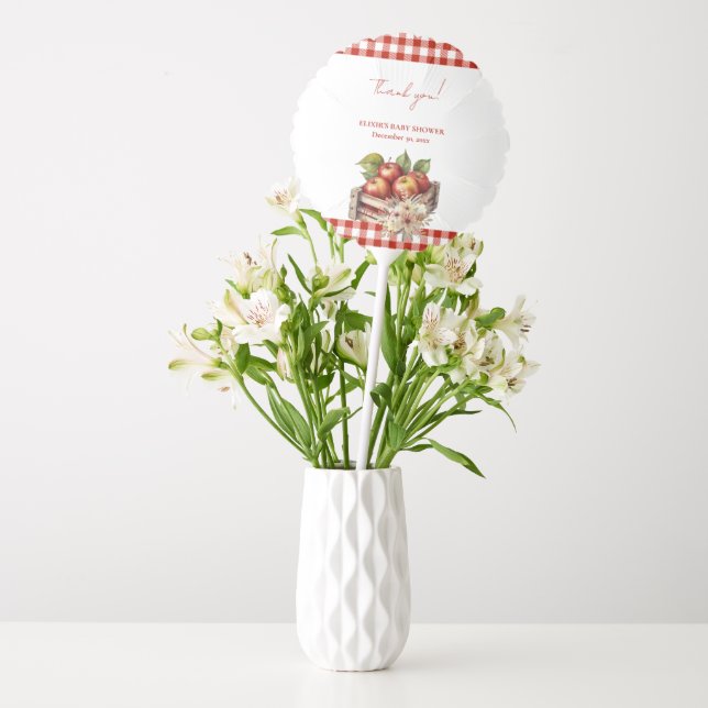 Apple of my eye Red Orchard Baby Shower Balloon (Vase)