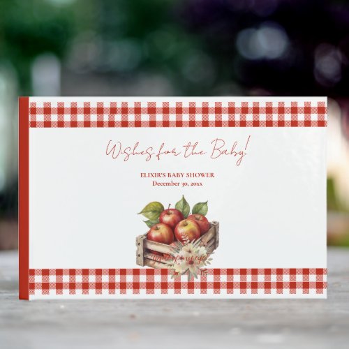 Apple of my eye Red Orchard Baby Shower Guest Book