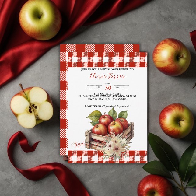 Apple of my eye Red Orchard Baby Shower Invitation (Creator Uploaded)