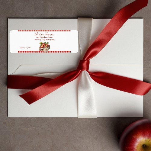 Apple of my eye Red Orchard Baby Shower Label