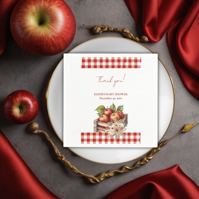 Apple of my eye Red Orchard Baby Shower Napkins (Creator Uploaded)