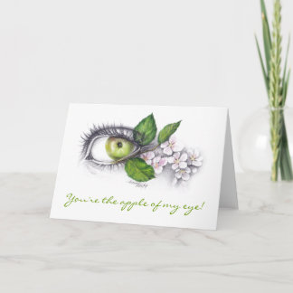 Apple of my eye Surreal drawing art Card