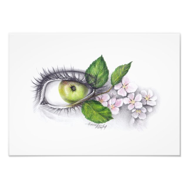 Apple of my eye Surreal drawing art Photo Print (Front)