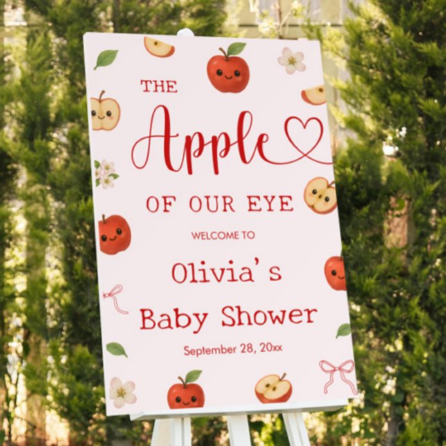Apple of my eyes Baby Shower Welcome  Foam Board (Creator Uploaded)