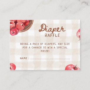 apple of our eye apple basket Diaper raffle Enclosure Card