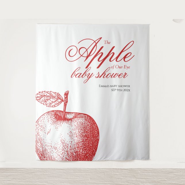 Apple of Our Eye Baby Shower Backdrop (Front)