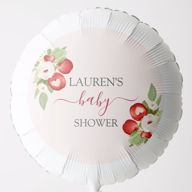 Apple of Our Eye Baby Shower Balloon (Front)