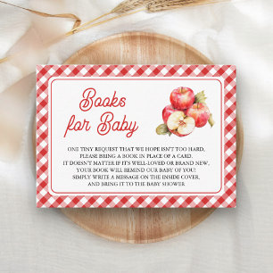Apple Of Our Eye Baby Shower Book Request Enclosure Card
