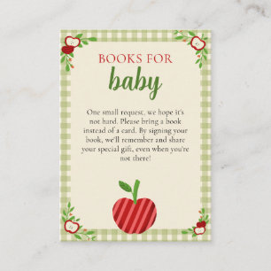 Apple of Our Eye Baby Shower Books for Baby Cute Enclosure Card