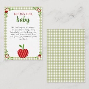 Apple of Our Eye Baby Shower Books for Baby Cute Enclosure Card