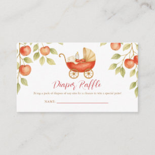 Apple of our Eye Baby Shower Diaper Raffle Enclosure Card