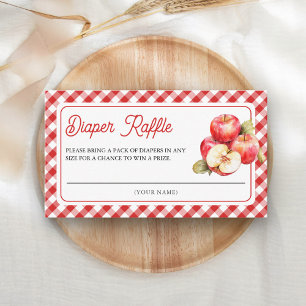Apple Of Our Eye Baby Shower Diaper Raffle Enclosure Card