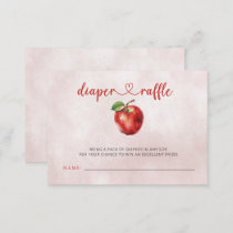 Apple of Our Eye Baby Shower Diaper Raffle Enclosure Card