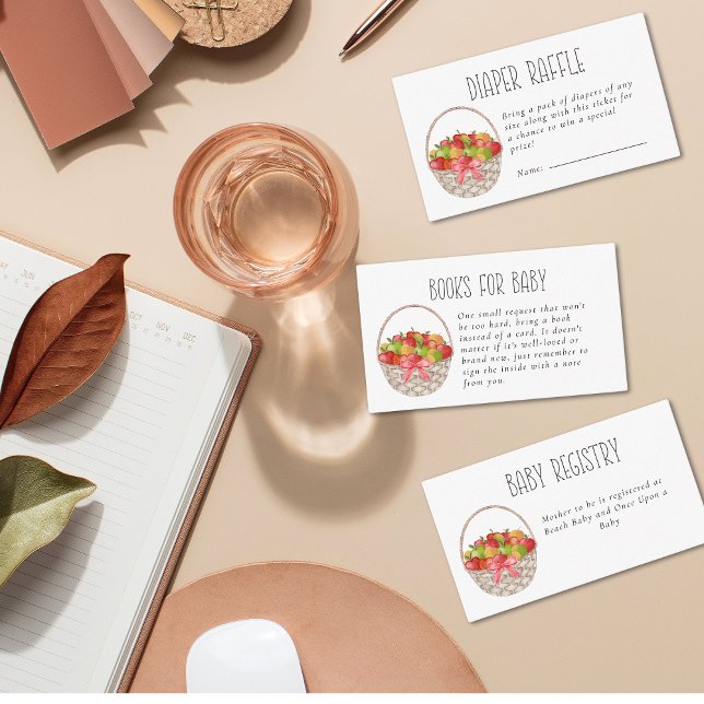  Apple of Our Eye Baby Shower Enclosure Card  (Apple of our Eye Baby Shower Enclosure Cards )