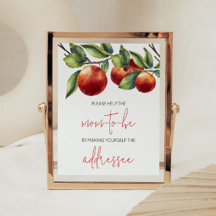 Apple of Our Eye Baby Shower Envelope Station Poster