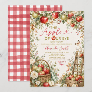Apple of our Eye Baby Shower Fall Autumn Floral Invitation