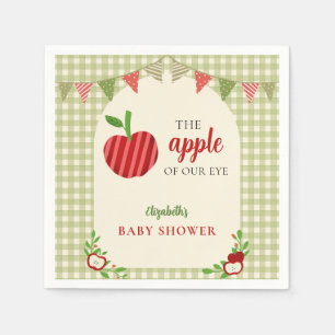 Apple of Our Eye Baby Shower Gingham Sweet Napkins