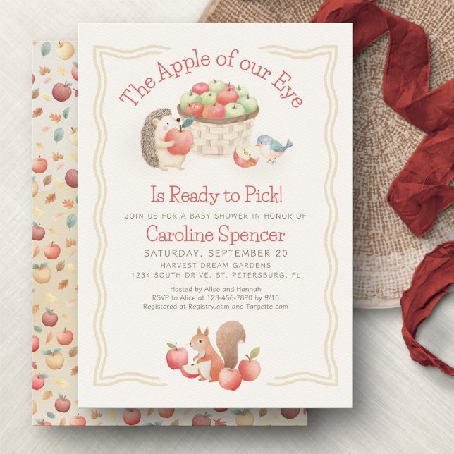 Apple of our Eye Baby Shower Invitation (Creator Uploaded)