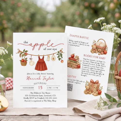 Apple of Our Eye Baby Shower Invitation