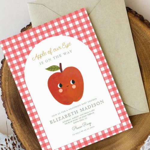 Apple of our Eye Baby Shower  Invitation