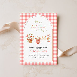Apple of Our Eye Baby Shower Invitation Girl