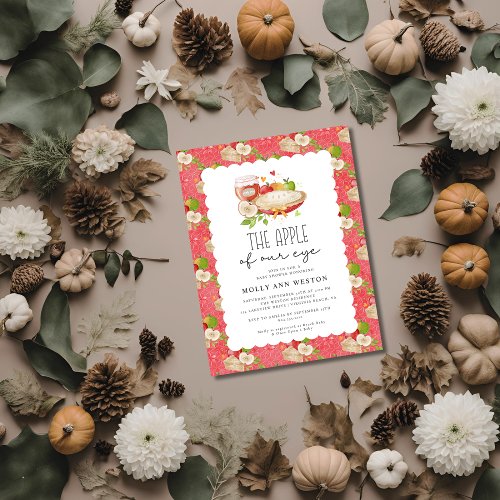 Apple of Our Eye Baby Shower Invitation Postcard