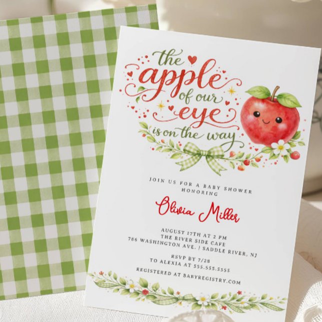 Apple of Our Eye Baby Shower Invite (Creator Uploaded)