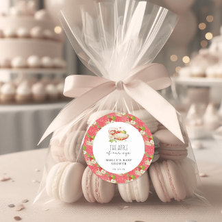Apple of Our Eye Baby Shower Paper Classic Round Sticker