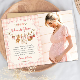 Apple of Our Eye Baby Shower Photo Thank You Card