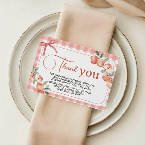 Apple of Our Eye Baby Shower Thank You Card