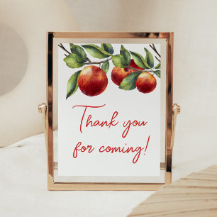 Apple of Our Eye Baby Shower Thank you for Coming Poster