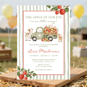 Apple of Our Eye Baby Shower Truck Farm Invitation