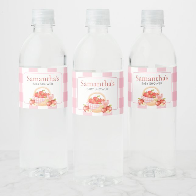 Apple of Our Eye Baby Shower Water Bottle Label (Bottles)