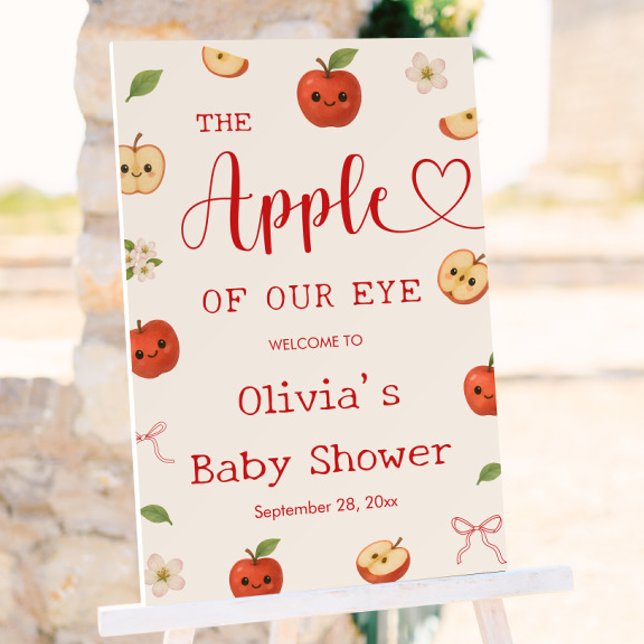 Apple of Our Eye Baby Shower Welcome  Foam Board (Creator Uploaded)