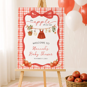 Apple of Our Eye Baby Shower Welcome Sign