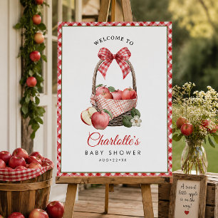 Apple of Our Eye Baby Shower Welcome Sign