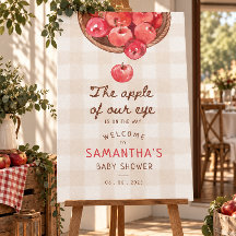 apple of our eye BABY SHOWER welcome sign