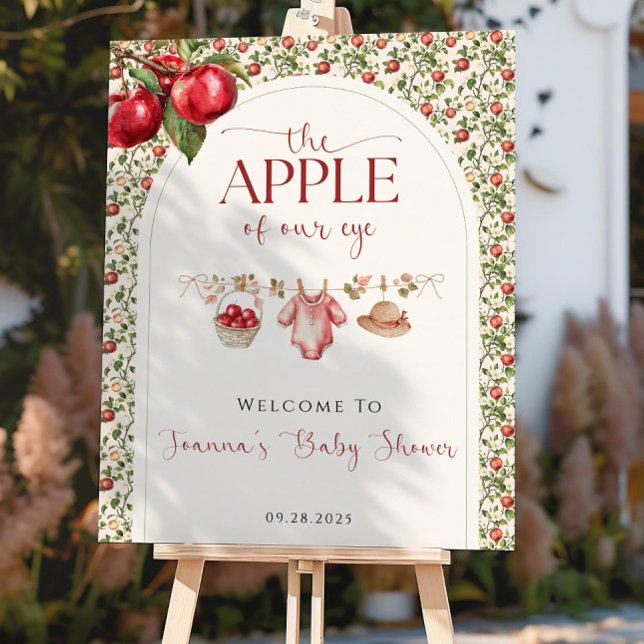 Apple of Our Eye Baby Shower Welcome Sign, Printab Foam Board (Creator Uploaded)