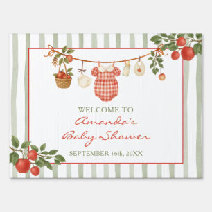 Apple of our Eye Baby Shower Welcome Yard Sign