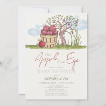 Apple of our Eye Basket & Tree Baby Shower Invitation