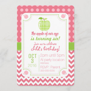 Apple Of Our Eye Birthday Invitation