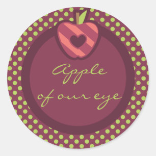 Apple of Our Eye Birthday Party Stickers