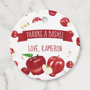 Apple of Our Eye, Birthday Party Thank You Favor Tags